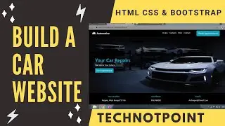 how to make a website using html css and bootstrap4 in hindi | | Build a Car Website || TechnoTpoint
