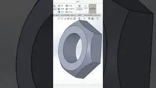 Nut & Bolt design in Solidworks. #shorts #youtubeshorts