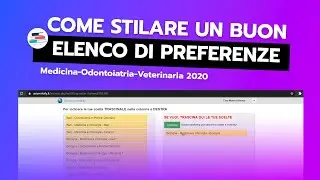 Universitaly - Come scegliere l'elenco di PREFERENZE per il TEST DI MEDICINA 2020