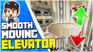 Smooth Moving Elevator In Vanilla Minecraft! [Smooth Elevator Tutorial]