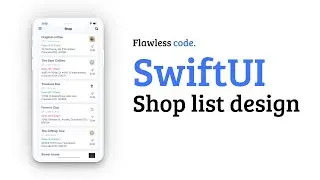 Shops list design SwiftUI | Flawless code | SwiftUI