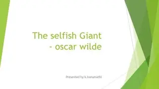 The Selfish Giant  by Oscar Wilde in Tamil