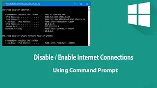 Disable/Enable Internet Connections Using CMD Urdu