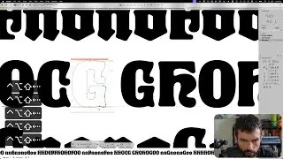 Font design stream: drawing more of Kyrios Text Black