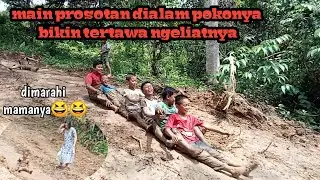 pulang mancing liat bocil main prosotan di alam dijamin bakalan tertawa