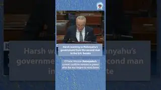 Harsh warning to Netanyahu's government from the second man in the U.S. Senate #news #newshorts