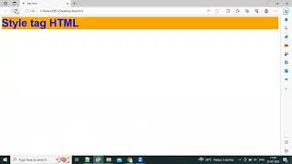 How to use style tag  in HTML