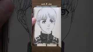 [ASMR] Drawing Armin 🧠 - Attack on Titan #satisfying #shorts #asmr