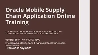 Oracle Mobile Supply Chain Application | Comprehensive Training & Certification