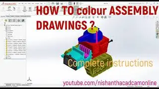 SOLIDWORKS - How to Colour Assembly Drawings