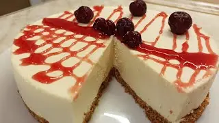 Чизкейк творожный без выпечки/нежный торт