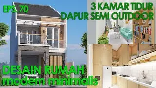 (EPS.70) design rumah minimalis modern, dapur semi outdoor | Ibu Kiki, Depok, Jawa Barat | home tour