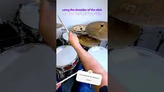 Using the shoulder of the stick on the bell of the ride - DRUM LESSON