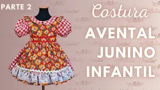 DIY Avental junino infantil #romperjunino #festajunina