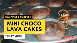 Mini Choco Lava Cake In Appam Pan - 3 Ingredients | Eggless & Without Oven | Happinesz Forever |