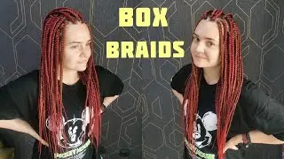 Толстые косы Box braids. Процесс. Базы треугольник.