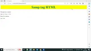 How to use samp tag in HTML