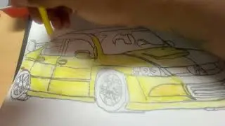 Drawing the Mitsubishi lancer evo 8