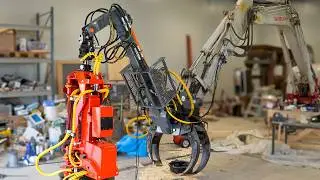 Building a Fully Hydraulic Harvester Boom With a Working Grapple