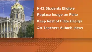 Students in Iowa can compete to design the next education license plate