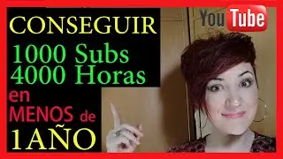 Cómo CONSEGUIR 1000 Subs y 4000 horas en MENOS de un AÑO en YOUTUBE