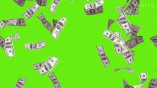 Money Falling Green Screen | Used To Make Video | Full HD Green Screen