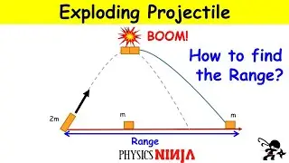 Exploding Projectile: Momentum and Center of Mass Approach