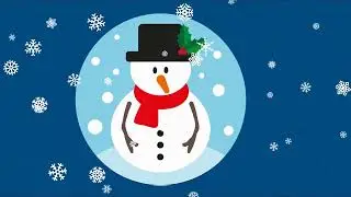 Cute  Snowman Animation  Party Background  -  XMAS VJ Loop - Christmas Loop