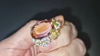 Серебряная брошь с 12-каратным аметрином