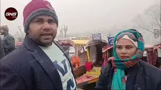 “Snow Delights Tourists in Srinagar”