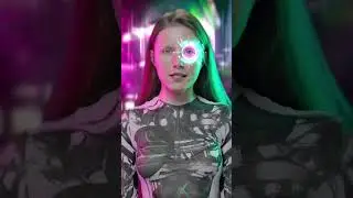 Сyberpunk robot makeup 