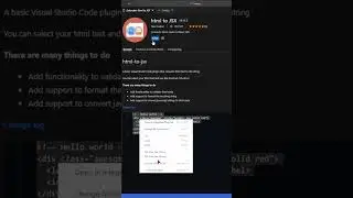 How to Convert HTML to JSX Shortcut |  