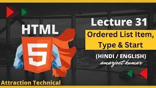 How To Learn Ordered List Item || Order List Type & Start In HTML || Lecture No 31 #video