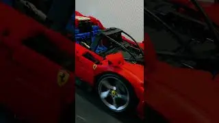 Ferrari Daytona SP3 VS Rails. Lego Technic CRASH Test #shorts