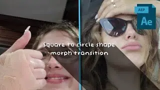 square to circle shape morph transition // after effects tutorial