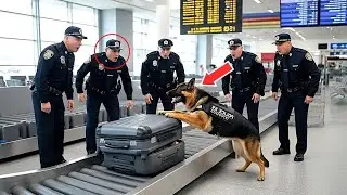 A police dog bit a suitcase at the airport - within seconds the entire airport came to a standstill!