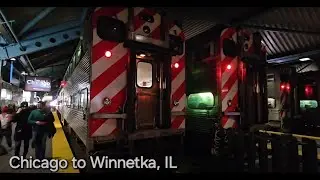 Union Pacific Up-North Train: Chicago to Winnetka, IL - Full Route