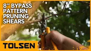 TOLSEN 8" Bypass Pattern Pruning Shears Professional Garden Trimming Scissors with Sharp SK5 Blades