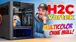 Bambu Lab H2C Vortek | AMS Multicolor ohne Müll - endlich! (XXL Test)