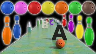 Bowling Ball Adventure: Smash Kinetic Sand Letters & Numbers Learn Alphabet Colors 🎳🔤🔢