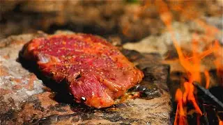 EXACTLY HOW TO COOK MEAT ON A ROCK