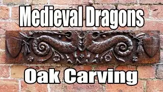 Medieval Dragons wood carving