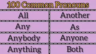 English Vocabulary | 100 Common Pronouns 