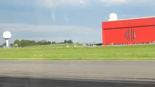 Landing with little airplane at Findel airport