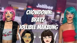 ChowDown Bratz Challenge + Jollibee Mukbang ! ( We order Jollibee in our full costumes )
