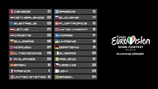 Running Order Reveal - 🇮🇪 Ireland Edition 16 - Tomàs Song Contest