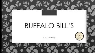 Buffalo Bill's by E E Cummings | Poem | in Tamil