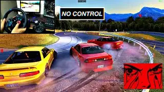 Tandem DRIFTING in Assetto Corsa Online Gameplay with wheel cam