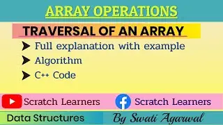 Array Traversal Program|Array Traversal Algorithm and Code in C++|Array Operation-Traversal