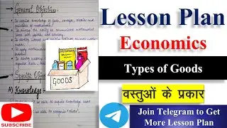 Types of Goods | Economics Lesson Plan | Lesson Plan SST पाठ योजना अर्थशास्त्र वस्तुओं के प्रकार